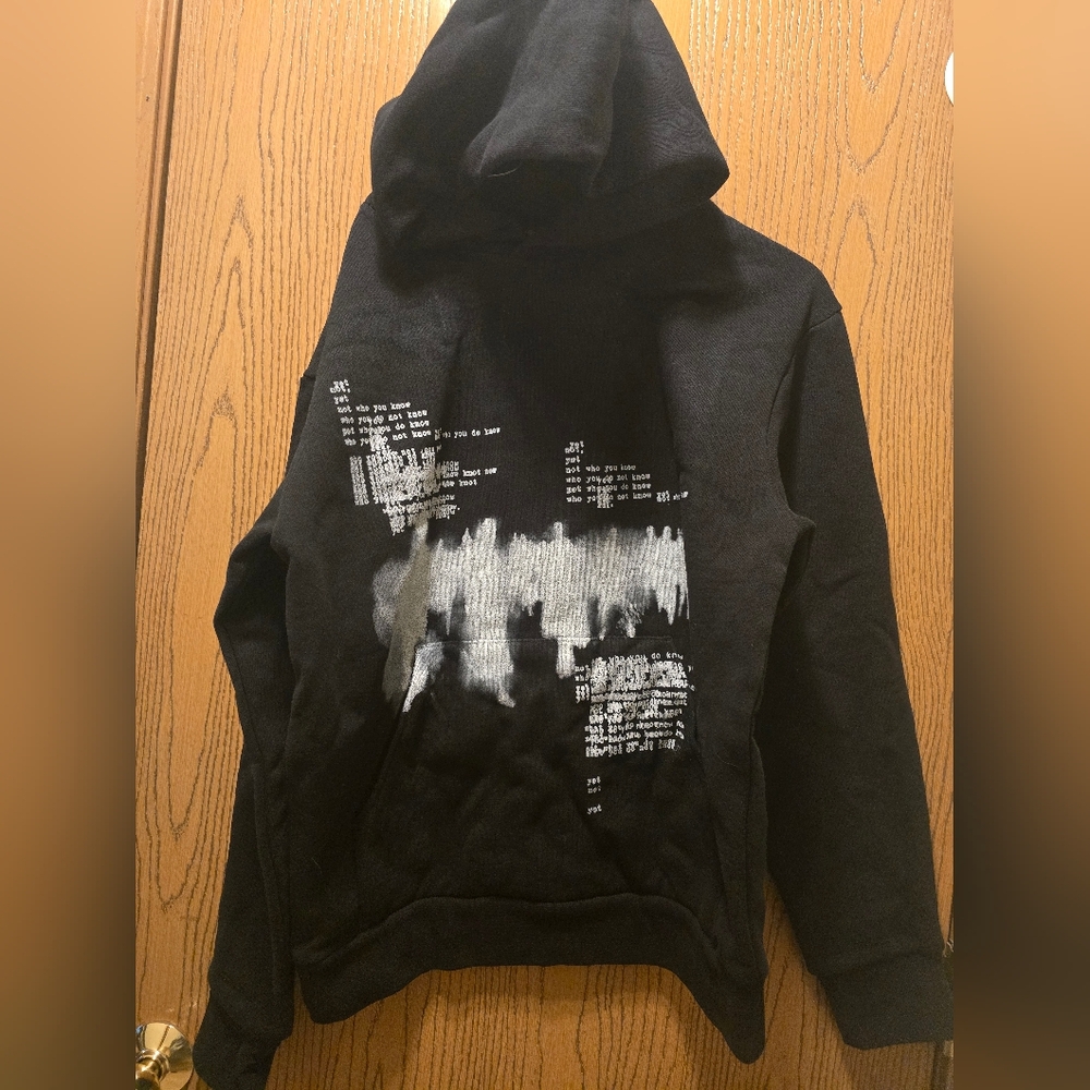 NWOT Not You Know Premium Hoodie Black Graphic Hoodie Womens Small Original Bag